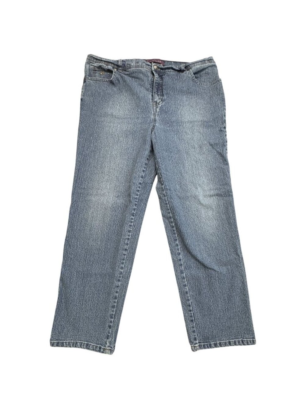 Gloria Vanderbilt Amanda Jeans Womens 18W Average Blue Straight Leg Pockets